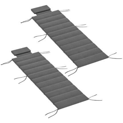 Foldable Chaise Lounge Cushion Set of 2