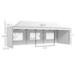 9.5' x 28' Pop Up Canopy Tent, Instant Tent for Parties, Height Adjustable, with Carry Bag and Sand Bags - Image 3