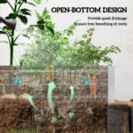 95" x 36" x 12" Galvanized Raised Garden Bed, Easy DIY and Cleaning for Growing Flowers, Herbs, Succulents, Silver - Image 4
