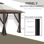 13' x 13' Pop Up Gazebo Instant Canopy Tent Shelter with 2-Tier Roof, Carry Bag, Wight Bags for Outdoor, Garden - Image 6