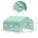 Walk In Tunnel Greenhouse, Portable Outdoor Plant House with Roll Up Doors - Image 3