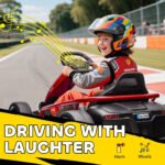 24V Electric Go Kart for Kids, Drift Ride-On Racing Go Kart with 2 Speeds, for Boys Girls Aged 8-12 Years Old - Image 8