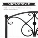 Garden Bridge 3.3FT, Decorative Classic Backyard Pond Bridge with Safety Railings Black - Image 4