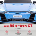 Electric Car for Kids, 12V Licensed Audi RS E-tron GT 3.1 MPH Kids Ride on Car, Ride-on Toy with Remote Control, 4 Suspension Wheels, Horn, Music, Lights, for Boys and Girls, Blue - Image 4