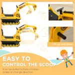 No Power Ride On Excavator Toy Tractors Digger Movable Scooter Walker Pretend Play Toddler Construction Truck Basket Storage For Boys Girls 18-48 Months Yellow Black - Image 7