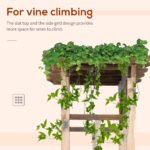 85" Wooden Garden Arbor for Wedding and Ceremony, Outdoor Garden Arch Trellis for Climbing Vines - Carbonized - Image 6