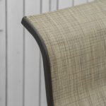 Gliding Lounger Chair, Single Rocker with Lightweight Metal & Mesh Construction, Tan - Image 7