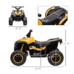 12V Kids ATV Quad Car with Forward & Backward Function, Four Wheeler for Kids with Wear-Resistant Wheels, Music, Electric Ride-on ATV for Toddlers Ages 3+ Years Old - Image 3