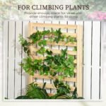 Wood Planter Box with Trellis for Climbing Plants, Raised Garden Bed for Outdoor Flowers Herbs, 91"x24"x43", Natural - Image 4