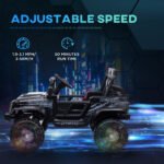 12V Ride on Car, Ride on Truck w/ Remote, 4 Suspension Wheels, 3 MPH Max Speed, Music, Horn & Lights - Image 6
