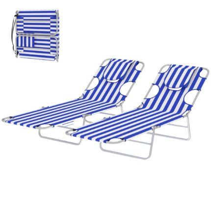 2 Tanning Chairs with Face Hole