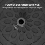 Round Patio Umbrella Base with Wheels, 46 lbs Resin Umbrella Stand Base, Heavy Duty Patio Umbrella Holder for 1.3"/1.5"/1.9" Umbrella Poles for Outdoor, Lawn, Poolside - Image 7