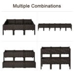 6 Piece Raised Garden Bed with Legs, Planter Box Raised Bed to Grow Flowers, Herbs & Vegetables, Brown - Image 6