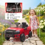 12V Kids Ride on Car, Licensed Dodge RAM 3500 Ride on Toys with Dual Motors, Remote Control for Toddlers - Image 3