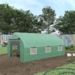 11.5' x 10' x 6.5' Outdoor Portable Walk-In Tunnel Greenhouse with Windows-Deep Green - Image 2