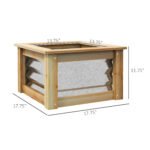 Raised Garden Beds Set of 2, Metal and Wood Combined Planter Box, for Growing Flowers, Herbs and Vegetables - Image 3
