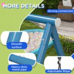 Metal Swing Set for Backyard, 3 in 1 Design with 1 Nest Swing, 2 Seats, 1 Slide, Holds Up to 352 lbs. for Ages 3-8 - Image 6