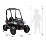 12V Dual Motor Kids Electric Ride-on UTV Toy with MP3/USB Music Connection, Suspension & Remote Control - Camo - Image 3