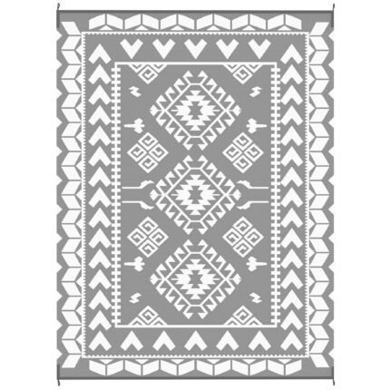 Reversible Outdoor Rug with Waterproof Plastic Straw