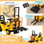 Sit and Scoot Ride-on Toy with Forklift Operation, Construction Toys for Kids with Under Seat Storage, Forklift Toy for 3-Year-Old Boys & Girls, Imagination Toys - Image 4