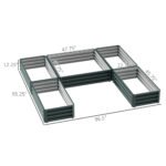 Steel Raised Garden Bed, Set of 5 Large Box Planters for Outdoor Plants Vegetables Flowers Herbs, 8x8x1ft, Green - Image 3
