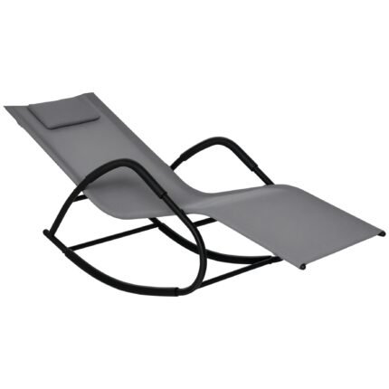 Rocking Chair with Zero Gravity Patio Chaise Sun Lounger