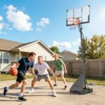 Portable Basketball Hoop Outdoor, 8-10ft Adjustable Basketball Goal, 47 Inch Shatterproof Backboard, Hand-Crank Lift - Image 8