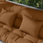 59" Tufted Bench Cushions & Throw Pillows, Replacement Bench Seat Pad, Back & 2 Pillows for Outdoor Furniture, Tan - Image 8
