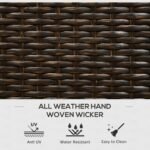 113 Gallon Outdoor Storage Box, Rattan Deck Box for Indoor, Patio Furniture Cushions, Pool Garden Tools, Brown - Image 5