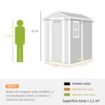 6' x 4' Outdoor Storage Shed, Plastic Shed with Floor, Window, Lockable Door and Vents for Outdoor Patio Storage, Gray - Image 3