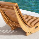 Outdoor Rocking Chair w/ Slatted Seat, Wooden Rocking Chair, 51.25" x 23.5" x 23.5", Teak - Image 7