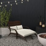 2 Person Patio Wicker Adirondack Chair, High-Back Fire Pit Chair with Cushions, Cream White - Image 2