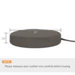 Patio Chair Cushions Set of 4 Round Seat Cushions for Dining Bistro Chairs Machine Washable, 15" x 15" x 3", Dark Gray - Image 3