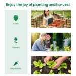 11.5' x 10' x 6.5' Walk-in Greenhouse, Tunnel Green House with Zippered Door and 6 Mesh Windows, Gardening Plant Hot House with Galvanized Steel Frame, White - Image 7