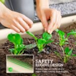 6.4' x 2' x 1' Galvanized Raised Garden Bed Kit, Metal Planter Box with Safety Edging, Cream - Image 6