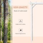 85" Wooden Garden Arbor for Wedding and Ceremony, Outdoor Garden Arch Trellis for Climbing Vines - White - Image 4