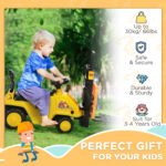 Sit and Scoot Ride-on Toy with Forklift Operation, Construction Toys for Kids with Under Seat Storage, Forklift Toy for 3-Year-Old Boys & Girls, Imagination Toys - Image 7