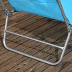2 Piece Folding Chaise Lounge Chairs, Pool Sun Tanning Chairs with Reclining Back, Breathable Mesh Seat, Headrest for Beach, Yard, Patio, Blue - Image 7