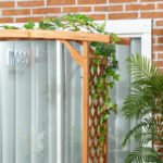 Patio Garden Bench, Wooden Bench, Outdoor Bench for Vines/Climbing Plants, Brown - Image 7