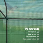 3 Tier Mini Greenhouse, Small Portable Greenhouse with 2 Roll-up Doors, 56.3" x 18.1" x 65", Green - Image 5