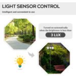 Outdoor Lamp Post Lights, Triple Head Solar Powered Lamp, Street Vintage Solar Post Lamp, for Backyard, Garden Pathway, Driveway, 72 Inches - Image 4