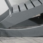 Outdoor Rocking Chair, HDPE Adirondack Porch Rocker Chair for Garden, Patio, Light Gray - Image 8