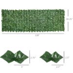 Grass Wall Panels, 118" x 39" Artificial Grass Wall Decor,Greenery Backdrop Panels Wall for Outdoor, Indoor, Garden, Fence, Backyard, Dark Green - Image 3