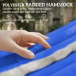 Outdoor Hammock 2-Person, with Pillow & Pad, 440 lbs Capacity, Navy Blue - Image 4