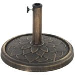 Round Patio Umbrella Base, 26 lbs Resin Umbrella Stand Base, Heavy Duty Patio Umbrella Holder for 1.3"/1.5"/1.9" Umbrella Poles for Outdoor, Lawn, Poolside - Image 9