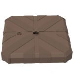 Square Patio Umbrella Base, Cantilever Offset Umbrella Base Heavy Duty Outdoor Umbrella Stand Base, Filled Up to 143lbs with Stand or 130lbs with Water for Garden Poolside - Image 9