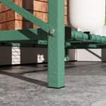 Raised Garden Bed with Legs and Cover, Metal Elevated Planter Box with Bottom Shelf and Liner for Vegetables, Green - Image 8
