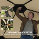 10 x 11 ft Pop Up Gazebo Screen Tent, Portable Instant Camping Canopy Screen House with Nettings, Carry Bag - Image 4