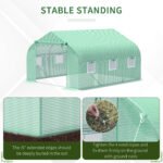 Walk In Tunnel Greenhouse, Portable Outdoor Plant House with Roll Up Doors - Image 7