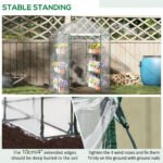 5' x 5' x 6' Mini Walk-in Greenhouse Kit, Portable Green House with 3 Tier Shelves, Roll-Up Door, and Weatherized Plastic Cover for Backyard Garden, Clear - Image 5